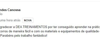 Veja algumas das avaliações de quem já fez os Treinamentos conosco: